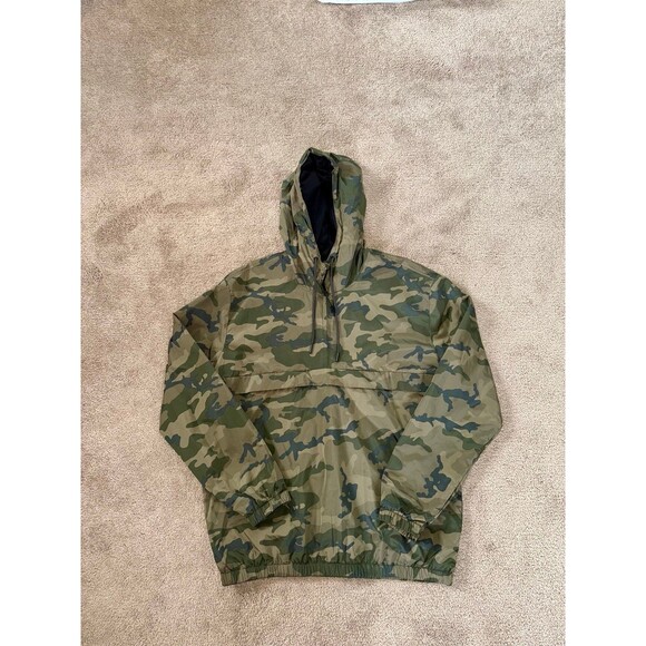 Camo Anorak Pullover – H&M Men’s Windbreaker Jacket, Size Medium - Streetwear - Picture 3 of 12